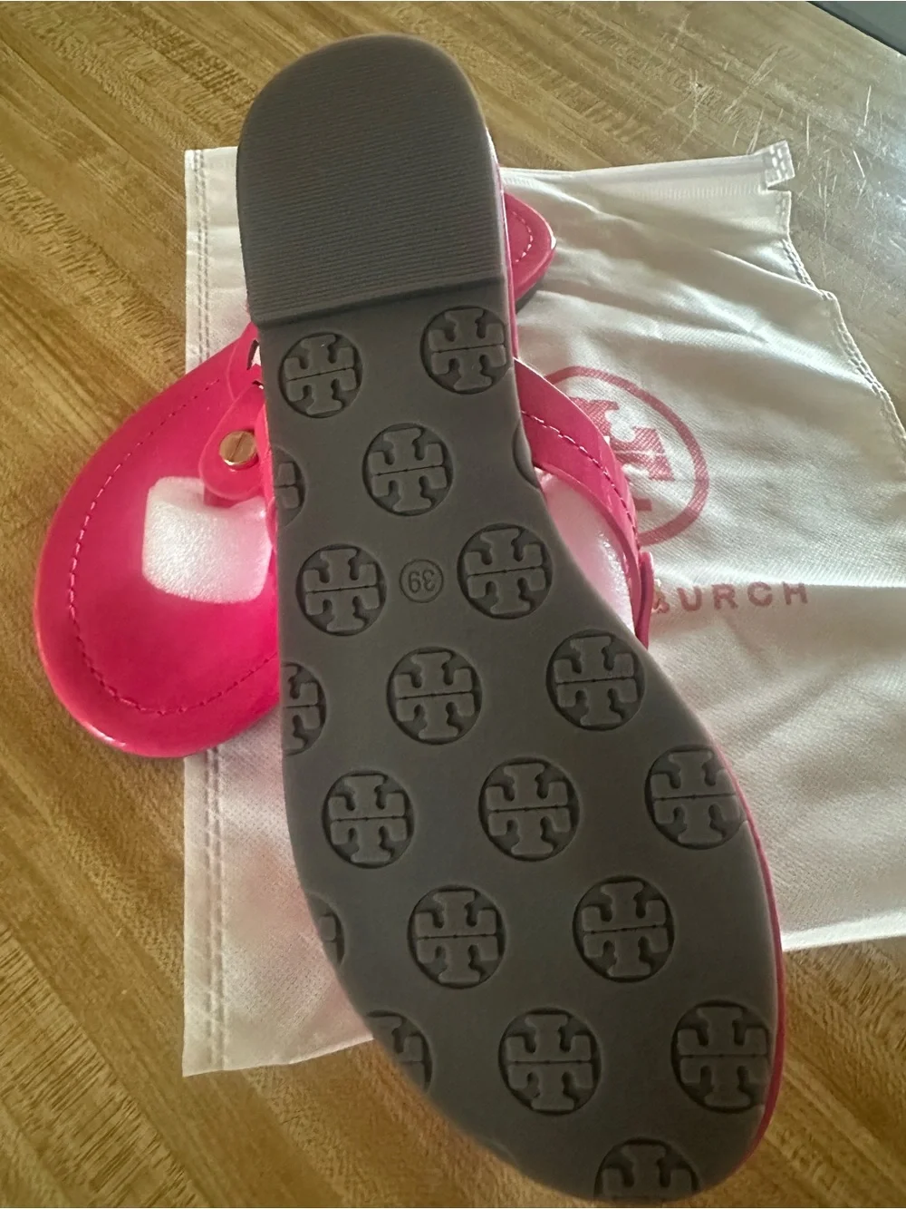 Tory Burch Girls Hot Pink Miller Jelly Sandals